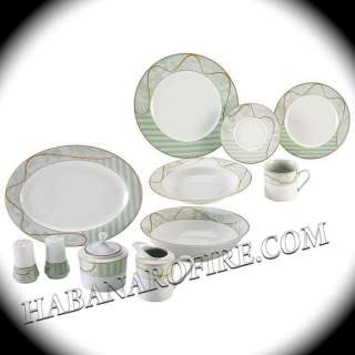 Large Fine Porcelain China Set w/ Salt & Pepper Shakers  