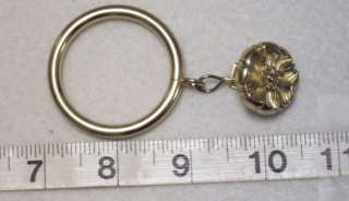  Brass Rossette Curtain ring with clip 1.5  