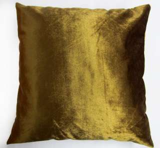EM81 Bronze Plain Shiny Shimmer Velvet Cushion/Pillow/Throw Cover 