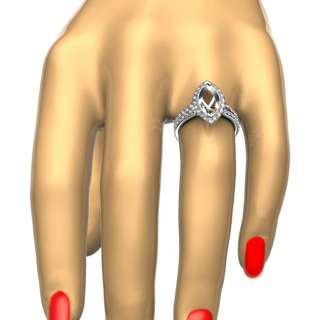 36C Diamond Engagement Ring Marquise Setting Gold 7sz Women Pave 