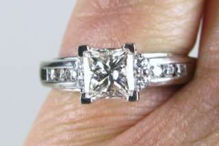 High End 1.86ct I SI2 Princess Diamond Engagement Ring  