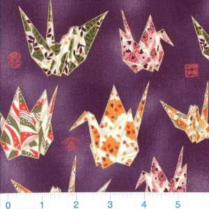 45 Wide Oriental Traditions Origami Purple Fabric By The 