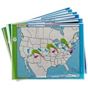 American Educational 1535 6 Pieces Meteorology II Transparencies Set 