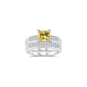  0.48 Cts Diamond & 1.04 Cts Yellow Sapphire Matching Ring 