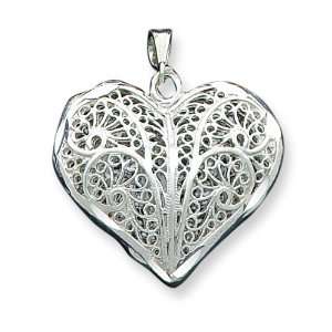  Sterling Silver Heart Charm Jewelry