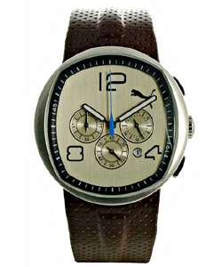 Puma Mens Chronograph Pollux Brown Strap Watch  