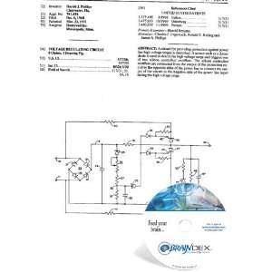  NEW Patent CD for VOLTAGE REGULATING CIRCUIT Everything 