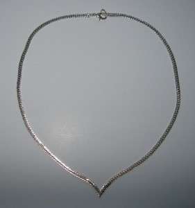 Flexible Silver Princess Point Choker Necklace Chain  