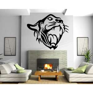  Tiger Head Roar Tribal Animal Design Wall Mural Vinyl 