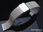 20mm Double Lock Stainless Steel Mesh Watch Band, Strap