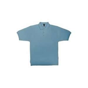  Enza Womens Classic Pique Sport Shirt Light Blue Medium 