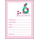 Pack of 10 Childrens Birthday Party Invitations, 6 Year