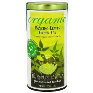 The Republic of Tea, Organic USDA Dancing Leaves Green Tea, 50 Count 