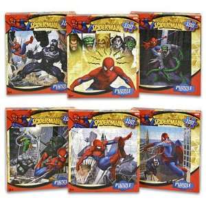  12 Pack Spiderman 100 Piece Puzzles Toys & Games