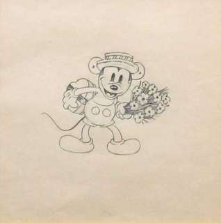 1933 MICKEY MOUSE PUPPY LOVE ORIGINAL DRAWING CEL  