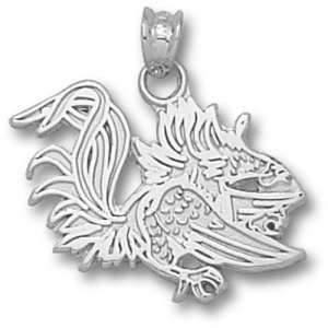  University of South Carolina Gamecock 5/8 Pendant (Silver 