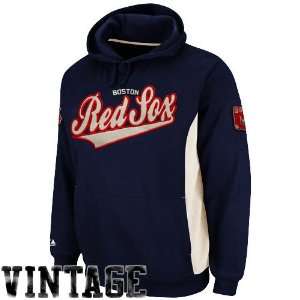 Boston Red Sox Majestic Cooperstown Captain Navy Hooded Sweatshirt