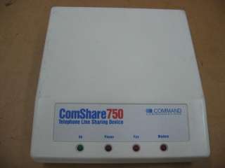 Command Communications ComShare 750/650 Telephone Line Sharing Device 