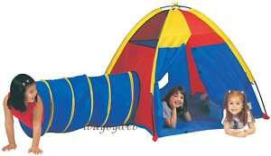 Kids Hide Me Nylon Play Tent & Tunnel Combination NEW  