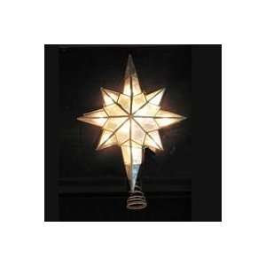   Bethlehem Star Christmas Gold Trim Tree Topper   Clear Lights Home