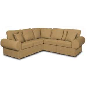 Mission Buff Faux Leather Monroe Sectional 