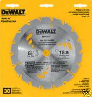 DEWALT DW3161 6 1/2, 18 Teeth Circular Saw Blade  