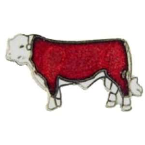  Hereford Cow Pin Facing Left 1 Arts, Crafts & Sewing