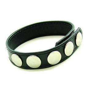  Bundle 5 Snap leather Cockring Black and 2 pack of Pink 