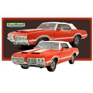  1970 Oldsmobile 442 W 30 Convertible Orange in 118 scale 