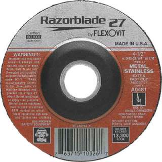 Flexovit Cutoff Wheel 4.5in Dia. #A0481  