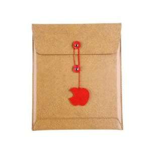  Gold Leather Case Cover Envelope Pouch Bag for iPad 3(The New iPad 