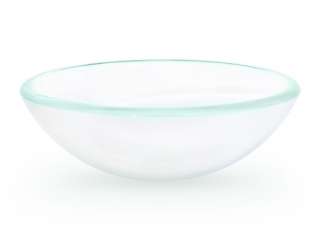   Very Clear Glass Vessel Sink Bathroom Lavatory Basin Bowl 3/4  