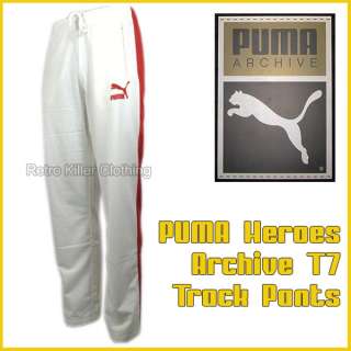 Puma Archive Heritage Heroes T7 Tracksuit Pants White  