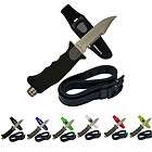 Sharp Tip Stainless Steel Scuba Dive Snorkeling Diver Knife w/ Rubber 