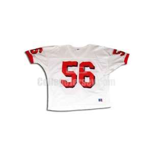   White No. 56 Game Used Utah Russell Football Jersey