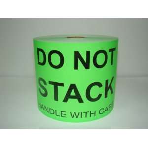    500 4x6 Green DO NOT STACK Pallet Shipping Labels