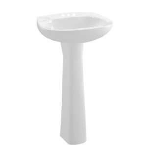  Pedestal Sink, White Finish. Drain stopper not included. Home