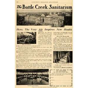  1910 Ad Battle Creek Sanitarium Building Gym Michigan 