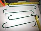 New 4 pcs 9 1/2 inch metal S hooks with GREEN PVC COATING FREE 
