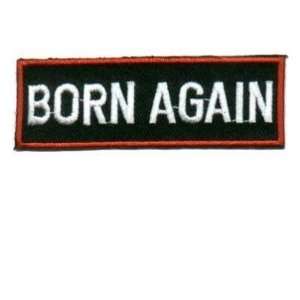  BORN AGAIN RED PATCH Embroidered For Christian Vest 