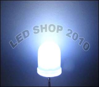 100pcs 10mm Round Diffused White LED 5K MCD Bulb Light  