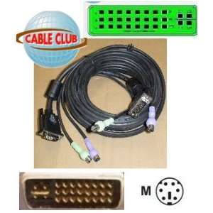 DVI Analog KVM 3in1 Cable Set., 6 Ft Electronics