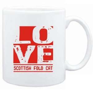  Mug White  LOVE Scottish Fold  Cats