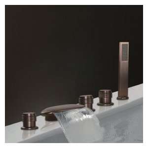  Oil rubbed Bronze Waterfall Tub Faucet with Hand Shower 