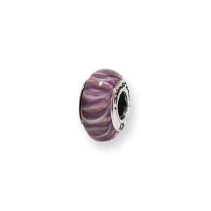   Striped, Glass Charm for Pandora and most 3mm Bracelets Jewelry