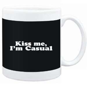 Mug Black  Kiss me, Im casual  Adjetives  Sports 