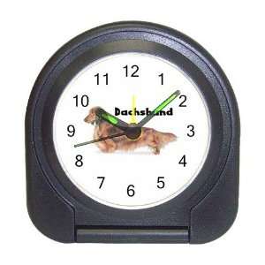 Dachshund Long Haired Travel Alarm Clock 