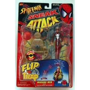  Spiderman Sneak Attack Flip n Trap Madame Web Action 