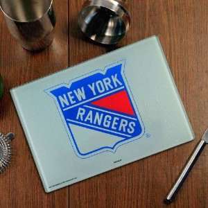  NHL New York Rangers Logo Glass Cutting Board Sports 