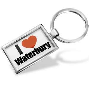 Keychain I Love Waterbury region Connecticut, United States   Hand 